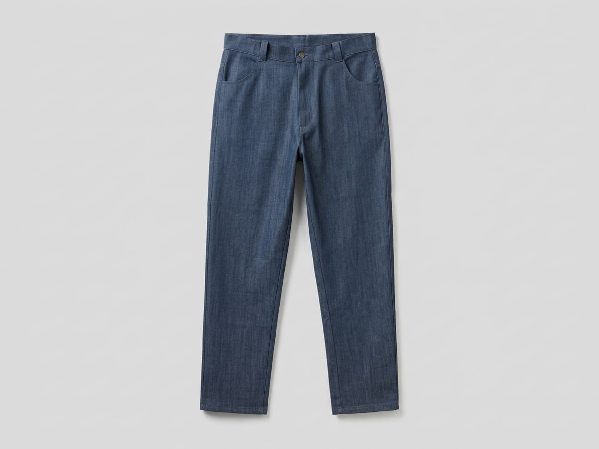 Pantalón de trabajo reforzado en jeans con costura al contraste